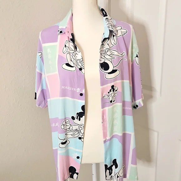 Bershka Disney Pastel Mickey Mouse Shirt Unisex. Size Oversize Small. - Picture 11 of 14